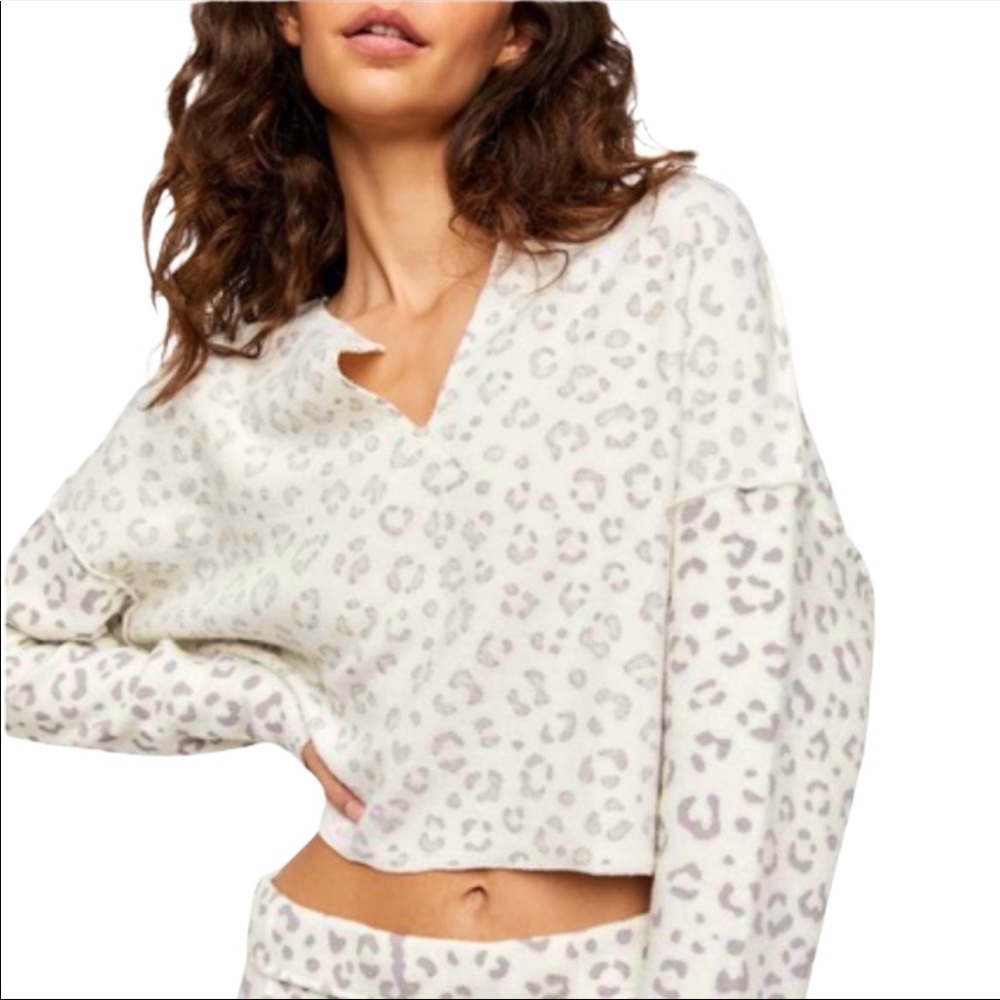 Free People Intimately Raincheck Pajama Top M
